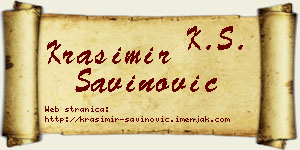 Krasimir Savinović vizit kartica